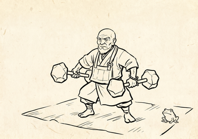 zen workout with frog