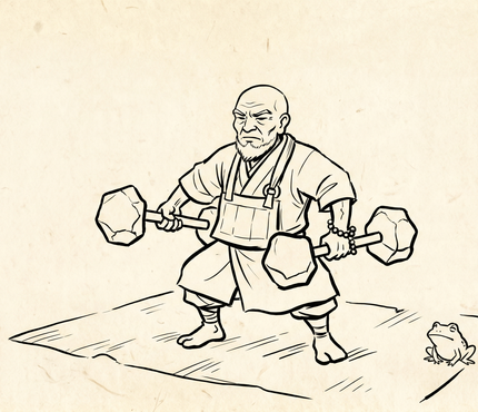 zen workout with frog